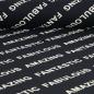 Preview: Sweat Stoff Textprint Amazing schwarz ecru - Bio